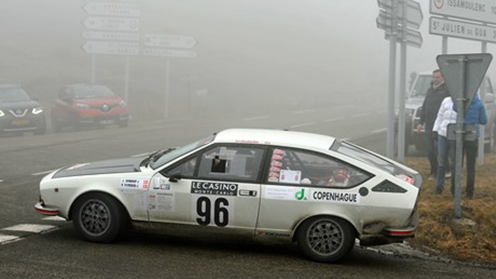 Jens Gandrup Jørgensen og Kristian Flensbak Jørgensen deltog senest i Rallye Monte Carlo Historique i 2017
(Foto: rallypics.dk / Viggo Johansen)
